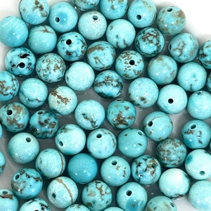 6mm Turquoise Beads, Light Blue Howlite Stone Beads for Jewelry Making, Natural Stone Beads for Bracelet, Healing Beads