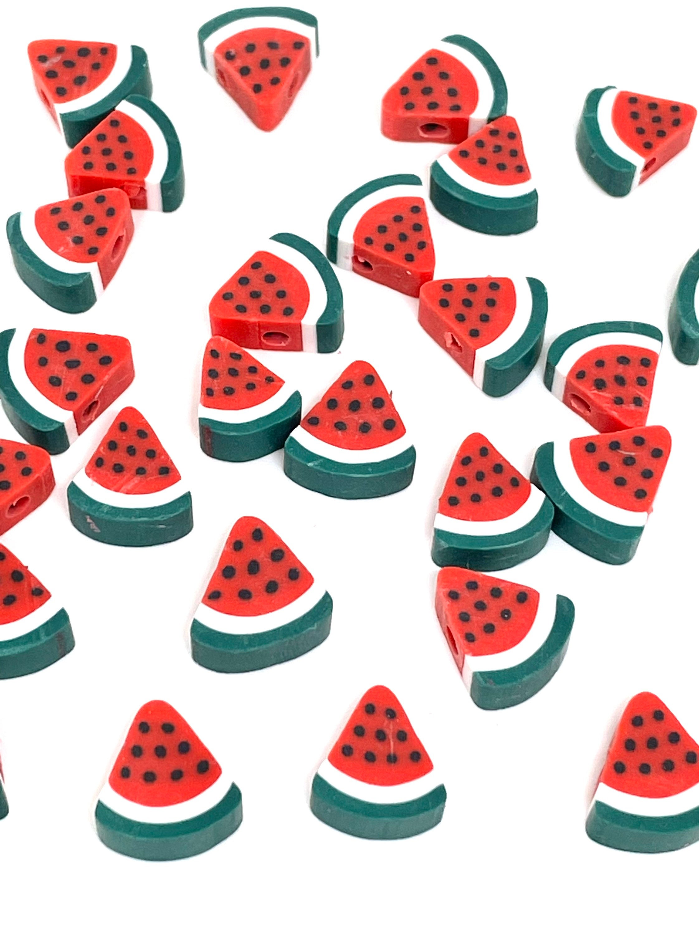 Cute Polymer Clay Beads Fruit Beads Red Beads Watermelon Etsy