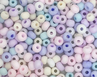 Tiny Pastel Seed Bead Mix, Dainty Beads for Necklace, Matte Beads for Jewelry Making, Tiny Beads for Delicate Necklace