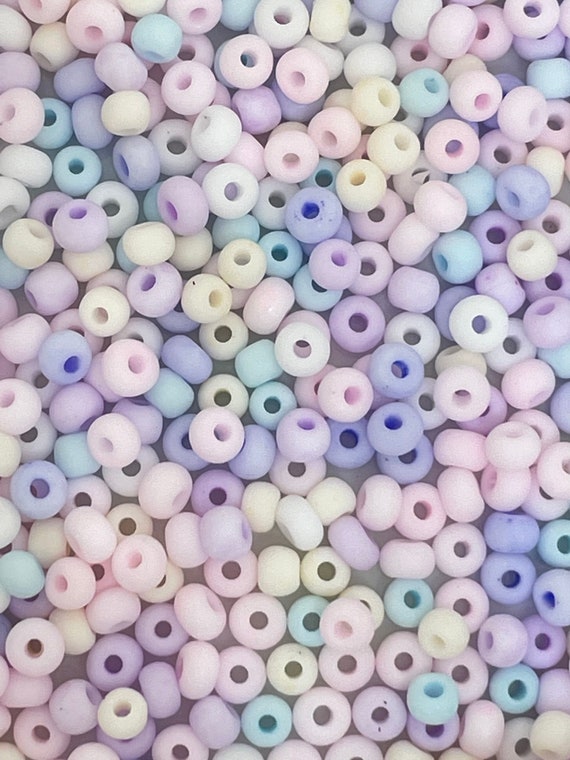 Pastel beads for jewelry making sale