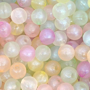 Iridescent Bubble Beads 6mm & 8mm - Perfect for Sparkling Bracelet Designs