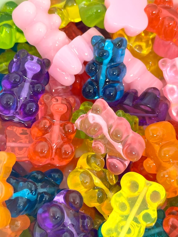 Fake Candy Gummy Bear Beads for Jewelry Making Gummy Bear Charms