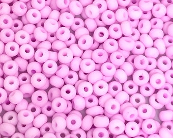Tiny Pink Seed Beads, Pink Strawberry Ice Cream Matte Seed Beads for Jewelry Making, Czech Seed Beads made from Glass