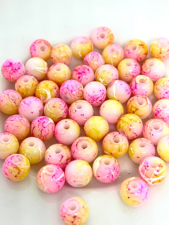 tie dye beads for bracelet