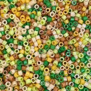 2mm Tiny Fall Harvest Themed Bead Set, Miyuki Seed Bead Variety for Bracelet, Fall Decor
