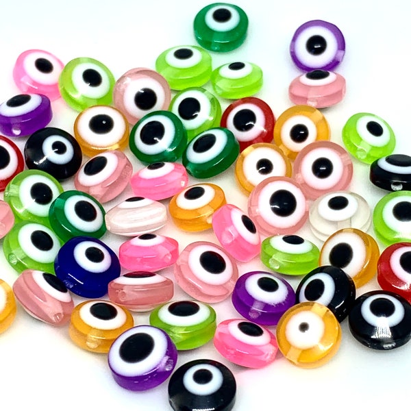 Cute Evil Eye Beads, Eyeball Bead Earring, 8mm Halloween Beads Bracelet, Kawaii Beads Bracelet, Cute Beads Bracelet, Acrylic Beads, Creepy