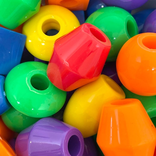 Jumbo Montessori Beads for Threading Threading Beads Sensory Etsy