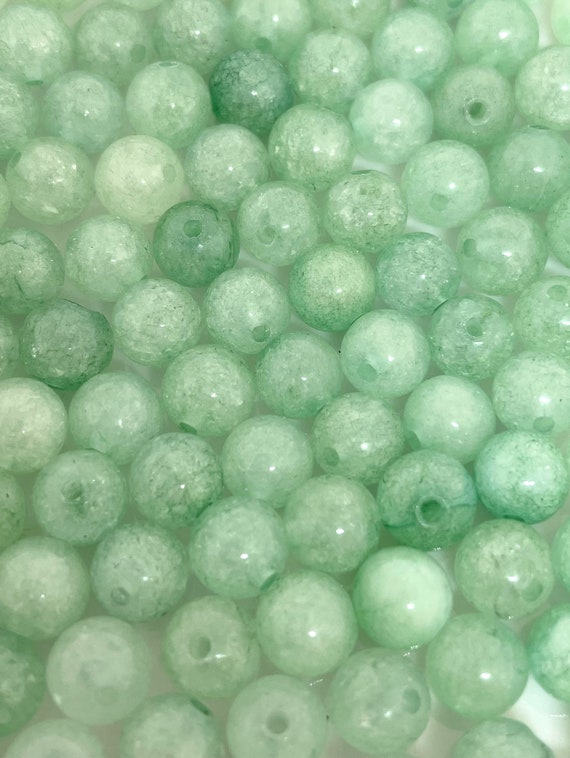 6mm Green Jade Beads for Jewelry Making, Natural Stone Beads, Green Beads,  Jade Jewelry for Necklace 