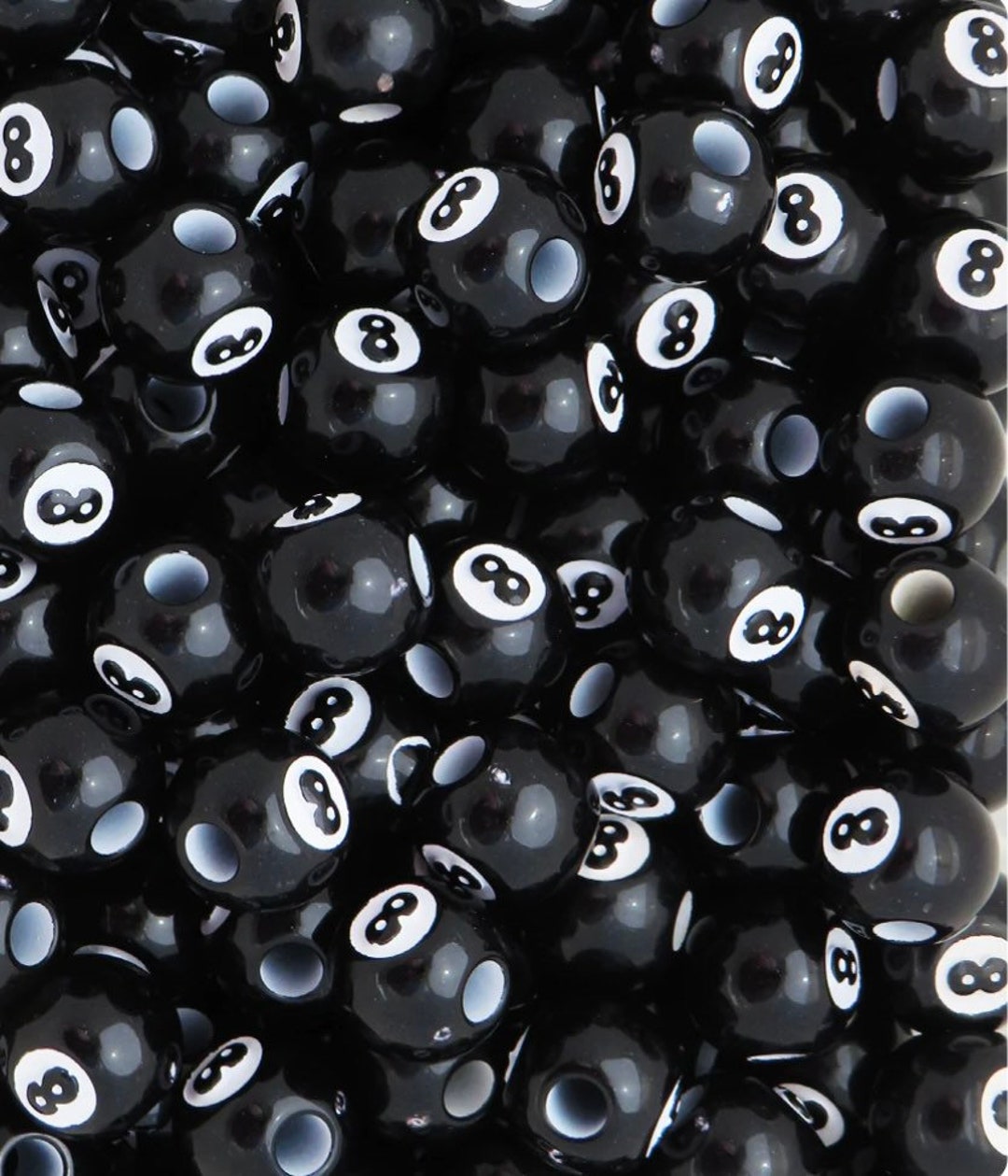 Billiard Pool 8 Ball, Lucky Bead, Charm, Pendant, Sports Beads