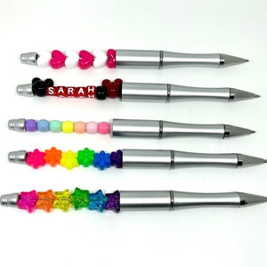 DIY Blank Silver Beadable Pens, DIY Beaded Pens, Custom Pens for Women, Men image 2