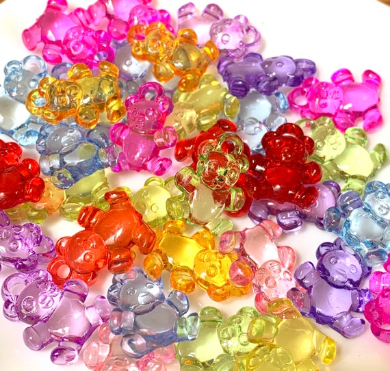 gummy bear beads transparent cartoon beads