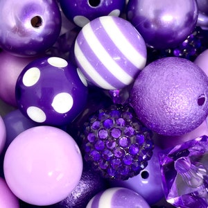 Chunky Lilac Luxe Mixed Beads, 20mm