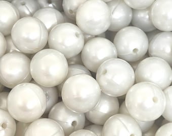 Lot De 50 Perles Rondes En Acrylique De 12 Mm