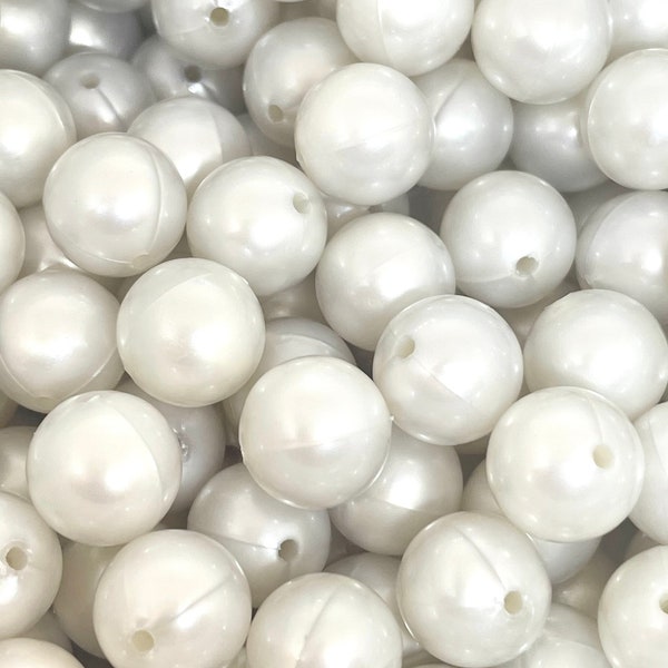 12mm Ivory Round Beads for Jewelry Making, Round Plastic Beads for Necklace, Bracelet