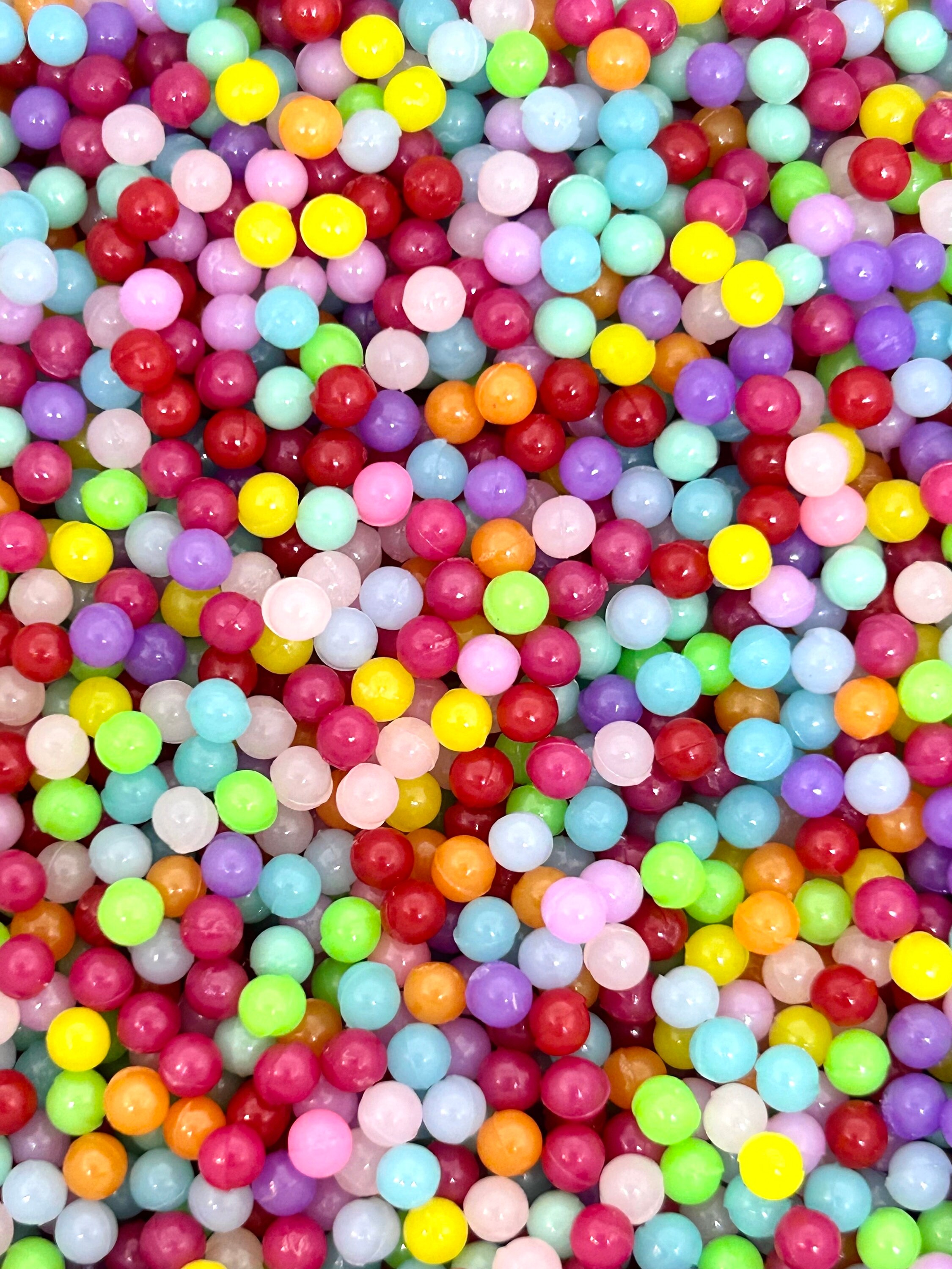 Colored Foam Fake Sprinkles, Colorful Fake Sprinkles, Mini Rainbow Foam  Ball Beads for Slime, Faux Nonpareils, Miniature Bubblegum Candy
