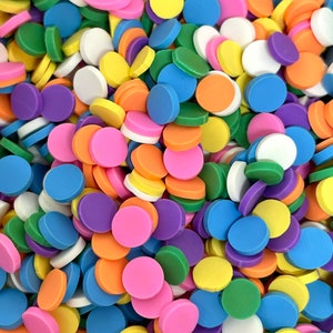 Pastel Fake Candy Quins, Fake Sprinkles for Slime, Round Sprinkles for Resin, Fimo, Sculpey, Polymer Clay Sprinkles, Clay Confetti
