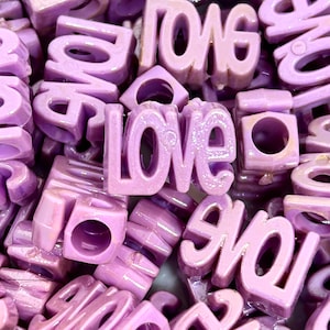 Perline d'amore viola chiaro brillanti - Perfette per gioielli fai da te