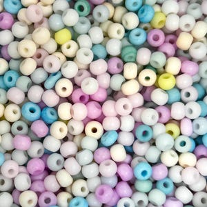 4mm Candy Toned Matte Seed Bead Mix, Jewelry Craft Supplies