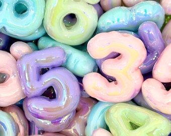 Chunky Number Balloon Beads - Celebrate in Style!