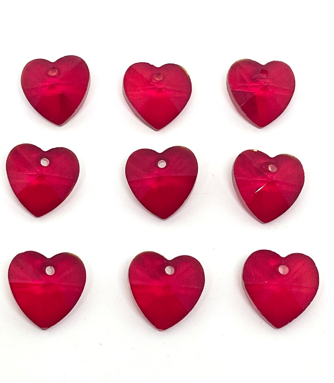 Bright Red Glass Heart Bead for Jewelry Making Statement Bead Etsy
