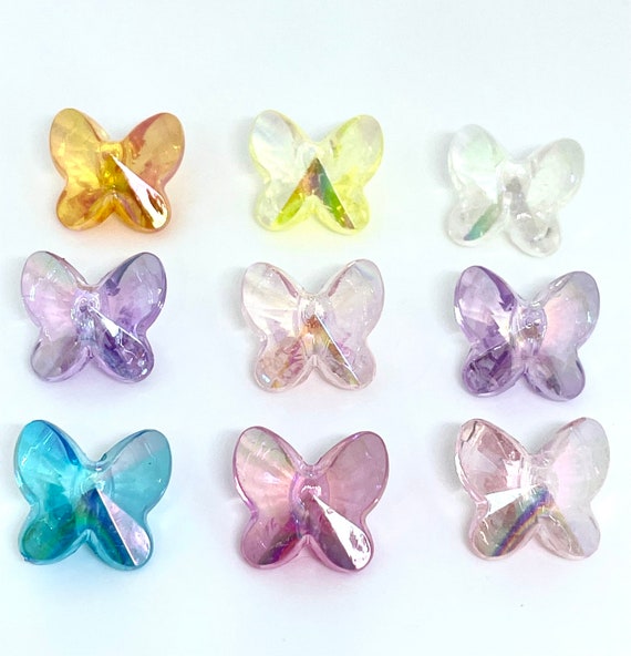 Shiny Butterfly Beads, Chunky Beads, Insect Beads for Necklace, Gorgeous  Acrylic Beads for Jewelry Making, Statement Beads, Shiny Beads 