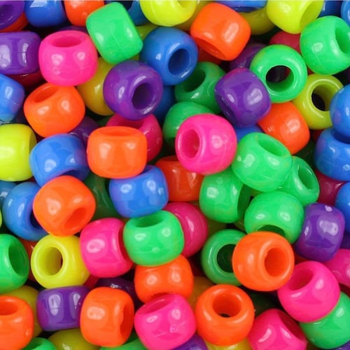 Neon Star Pony Beads Kandi Beads Star Beads Spacer Beads Etsy