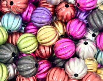 Metallic Melon Bead Mix, Assorted Beads
