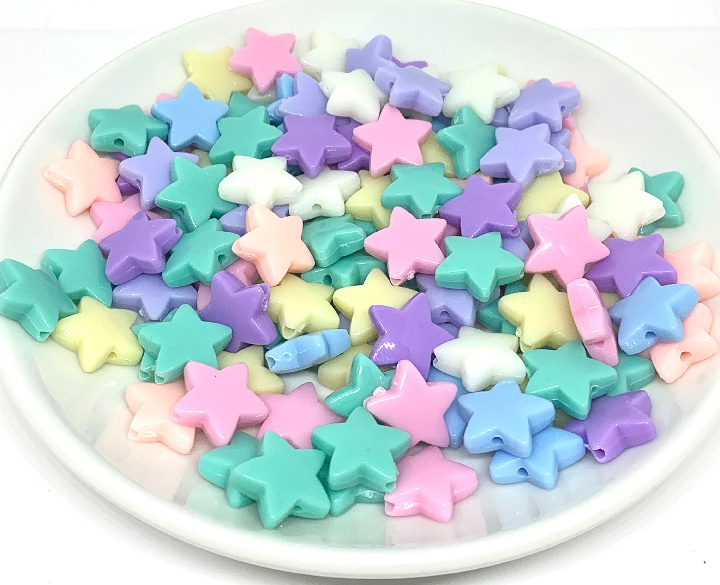 Pastel Beads Pastel Star Beads Cute Beads Etsy