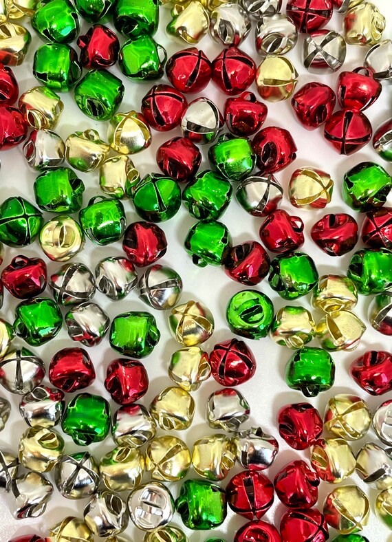 Christmas Jingle Bells Mini Charms Handmade Ring Bells 40 Pcs Small DIY  Bells