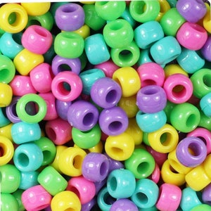 Candy Mix Kandi Beads, Pony Beads, Spacer Beads, Barrel beads