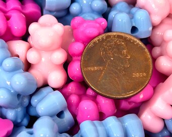 Lifesize Gummy Bear Beads in Cotton Candy Colors by Madison Beads - Fun and  Unique Beads for Vibrant Jewelry and Crafts