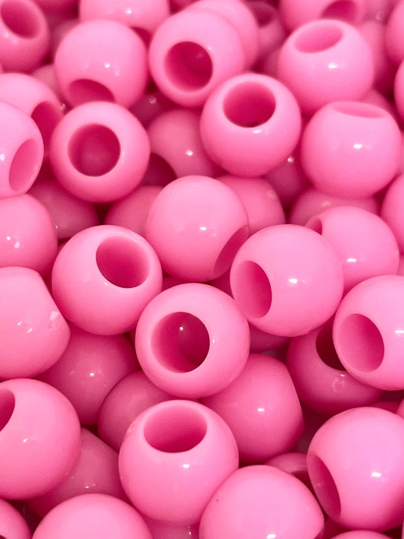 Light Pink Pony Beads, Round Pink Beads for Hair, Hair Beads, Dreadlock  Beads, Dread Beads, Braid Beads, Hair Accessories, Large Hole Beads 
