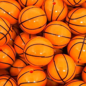 20mm Chunky Basketball Beads, Pendants for Team Gifts