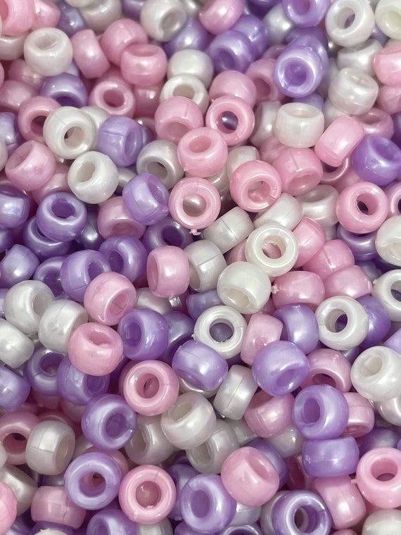 Lot De 1000 Perles Poney 6x9mm - Blanc - Pour Bracelets, Bijoux DIY, Loisirs Créatifs - Taille Standard