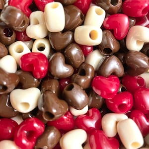 Sweet Treat Chocolate Bead Mix, Candy Heart Beads, Cutie Beads, Yummy Beads, Kawaii Supplies
