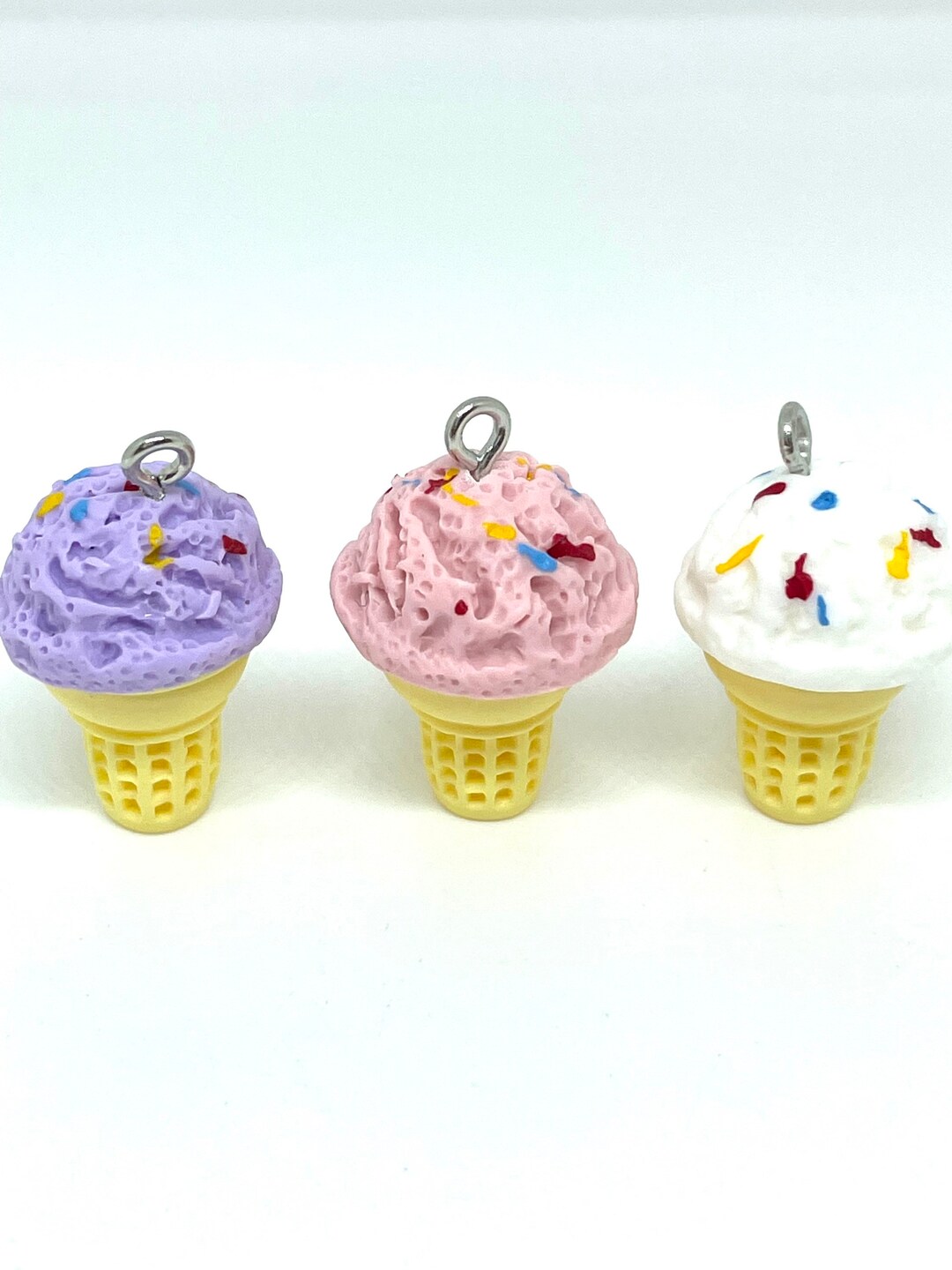 かわいい 3D アイスクリームチャーム、アイスクリームジュエリー