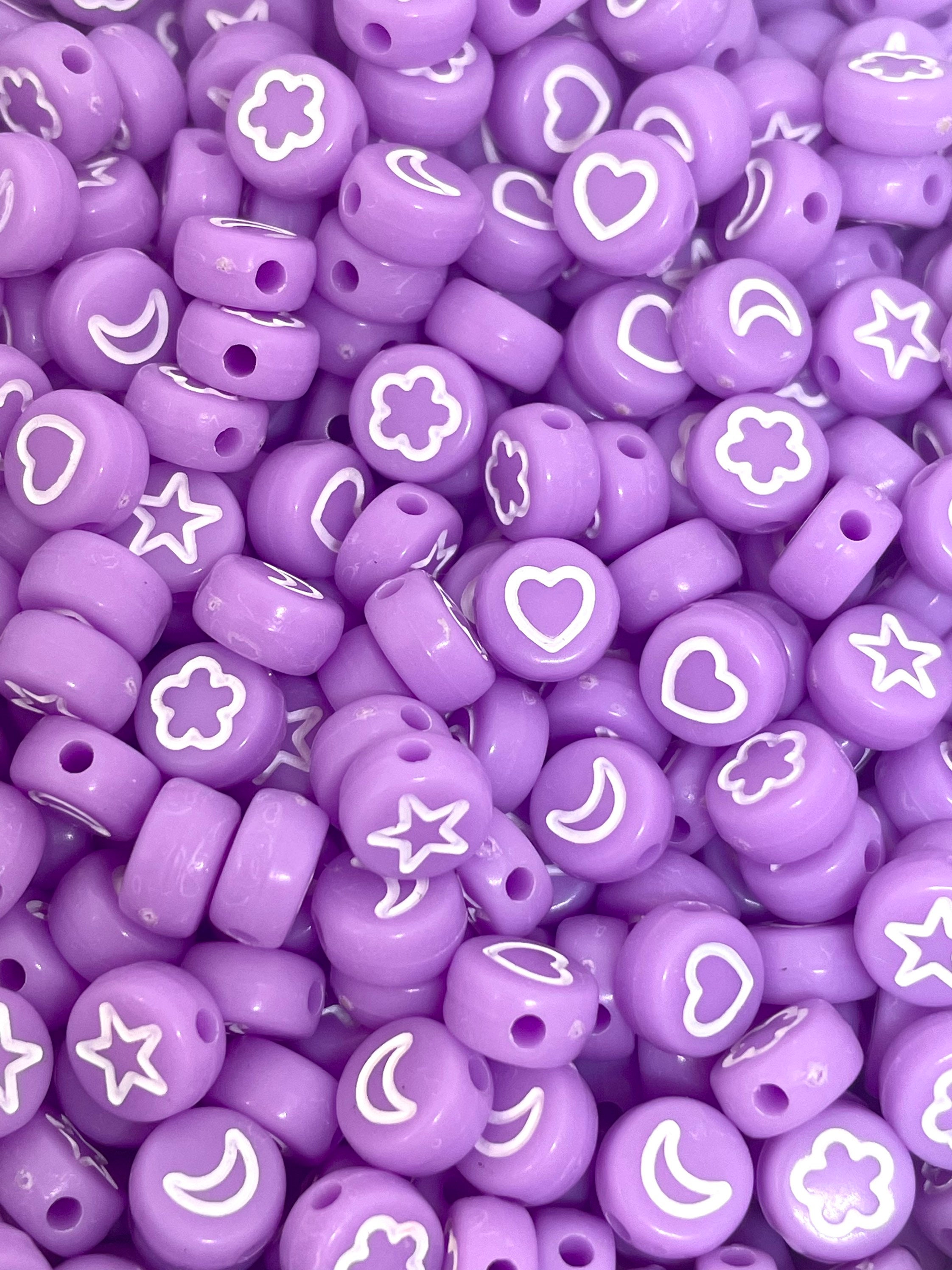 Heart Plastic Pony Beads, 13mm, Hot Pink Opaque, 125 beads