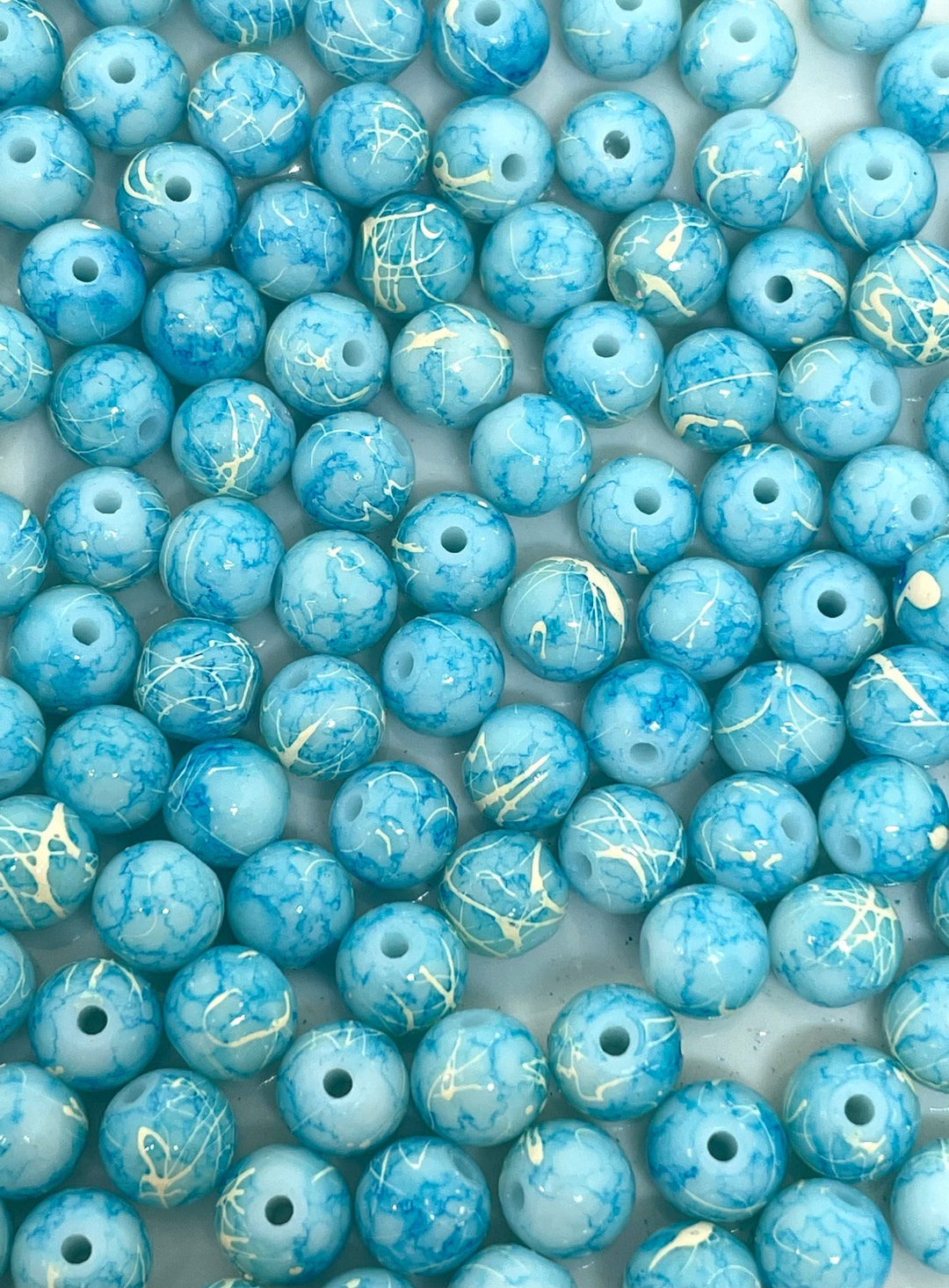 6mm Light Blue Beads Sky Blue Beads for Jewelry Making for Etsy