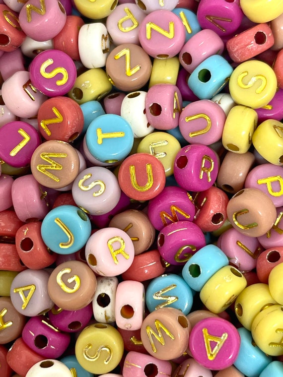 Chocolate Themed Alphabet Beads, Letter Beads for Word Jewelry