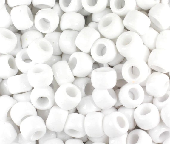 1100 perline mini da 4 mm, 6/0, perline pony, in vetro, trasparenti, per bambini, per il mare (argento cristallo