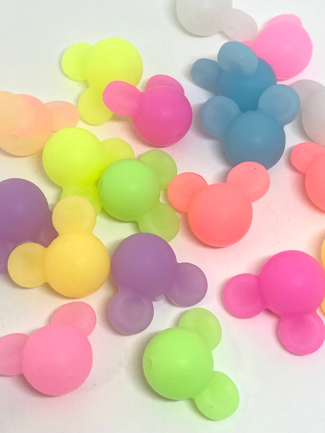 Neon Silicone Mouse Head Beads, Disney Bounding Etsy