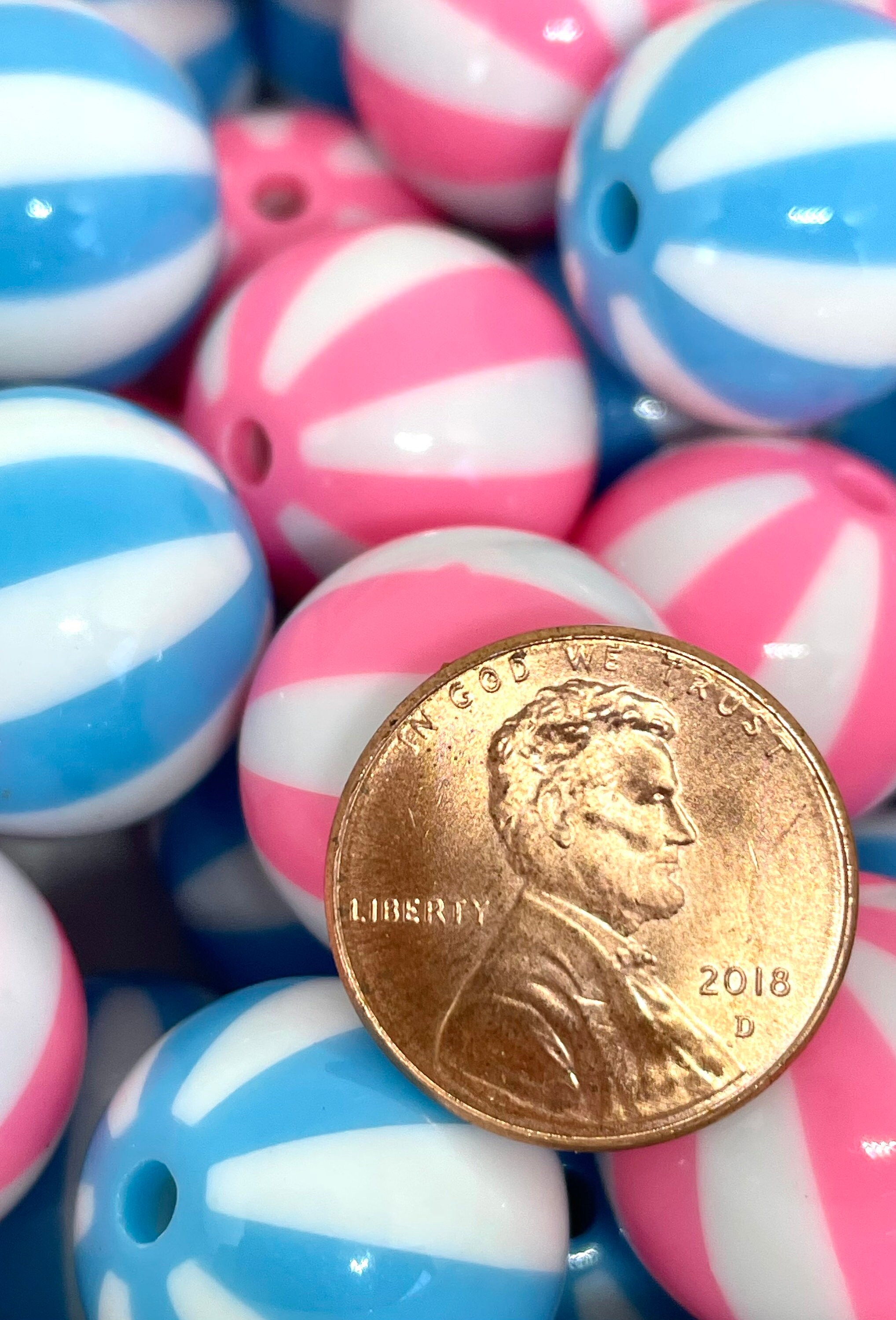 Cotton Candy Beach Ball Beads Gender Reveal Beads for Party Etsy