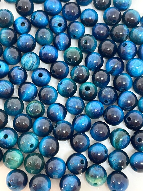 6mm Beautiful Blue Tiger Eye Beads for Jewelry Making Natural Stone Beads for Necklace Bracelet Bright Blue Beads for Statement Jewelry Etsy UK