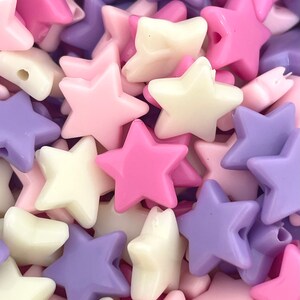 Cutie Star Bead Variety Pack for Jewelry Making, Star Shaped Beads, Pastel Star Beads for Bracelets, Necklaces, Bead Mix