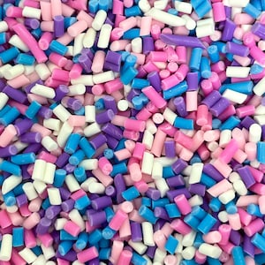 Fake Sprinkles Pastel Mix, Slime Add-Ins, Fake Cupcake Decorations, Polymer Clay Confetti Sprinkles, Kawaii Mix