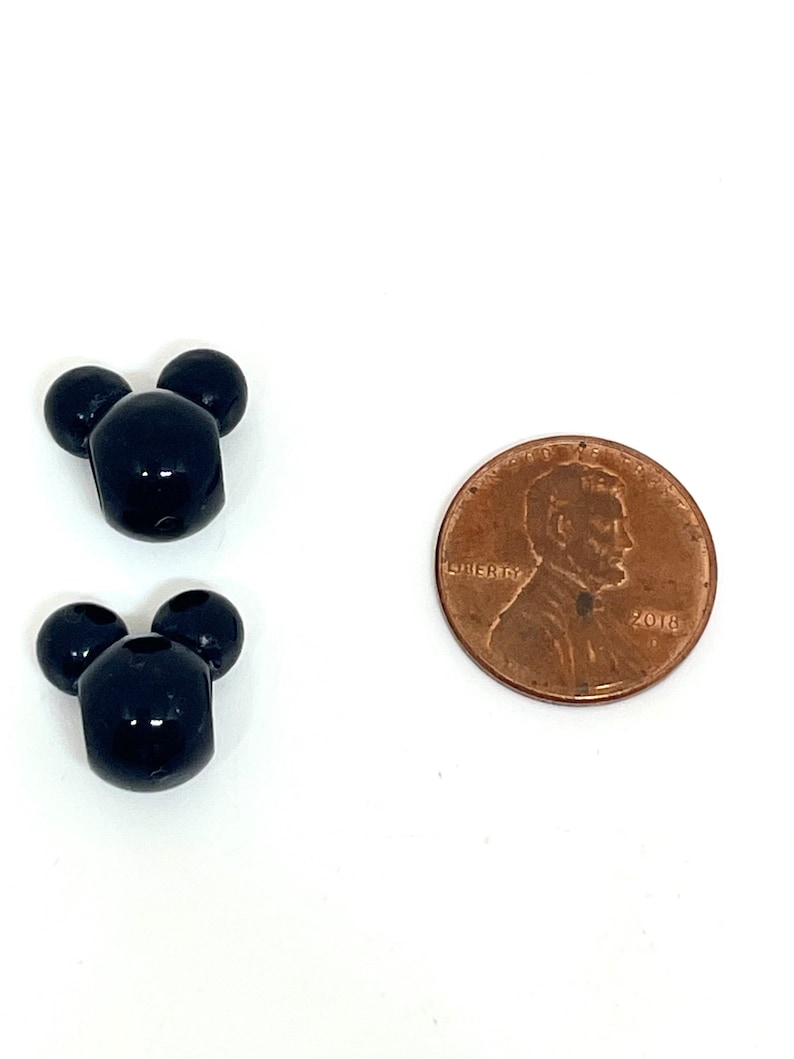 Black Mickey Mouse Heads Beads MM Charms Disneyland Disney Etsy