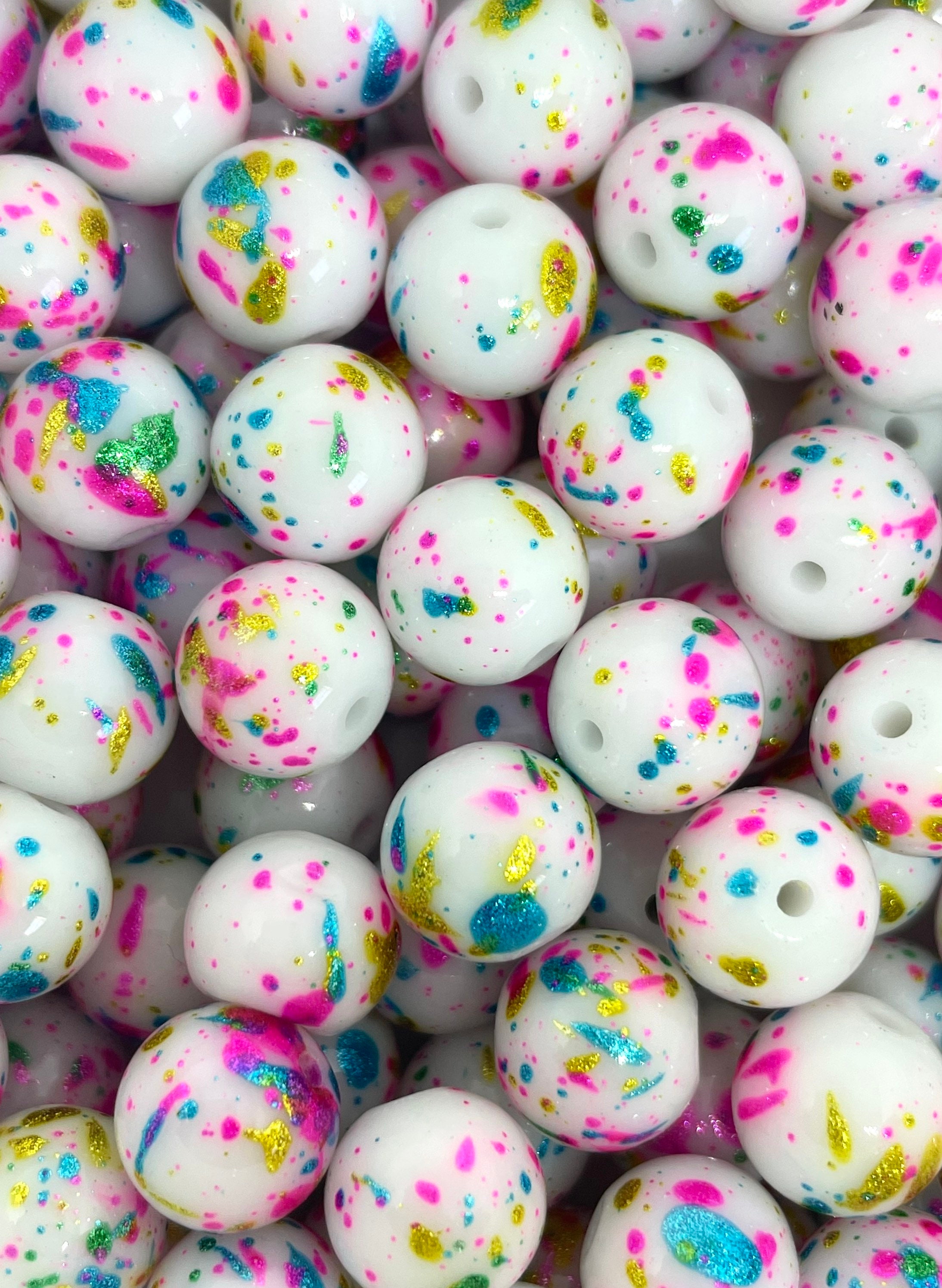 Birthday Confetti Beads Glass Beads Unique Beads Etsy