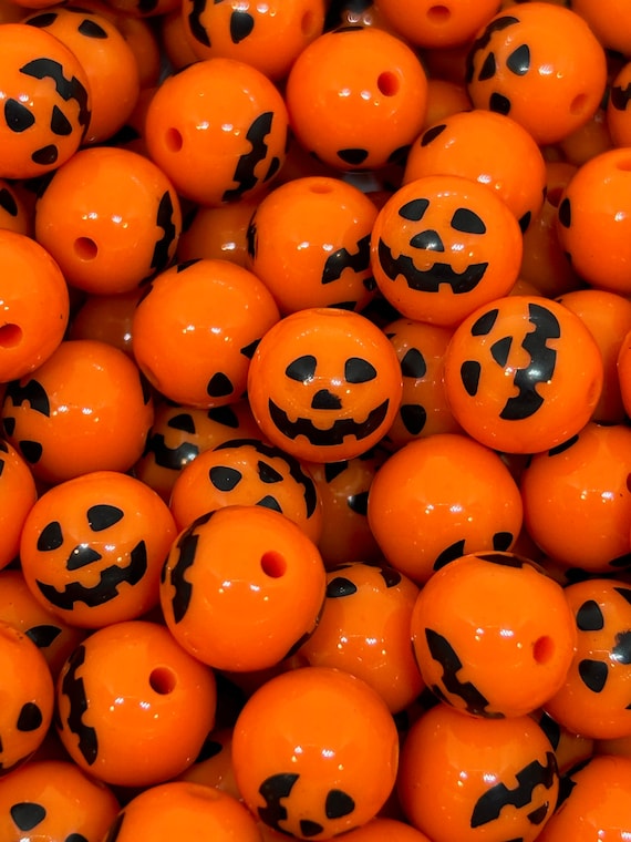 Chunky 12mm Halloween Pumpkin Beads