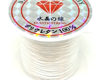 1mm Elastic Rubber Stretchy Cord - Perfect for Jewelry Making, 120ft Spools
