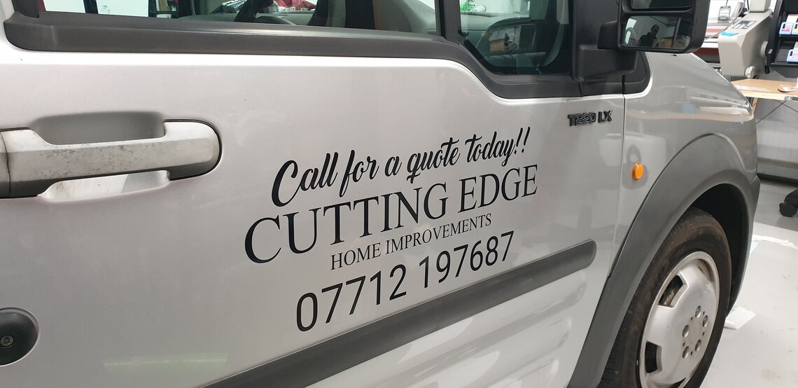 Custom Made Vehicle Signwriting Kit, Incuding Rear Doors, 2 Sides ...